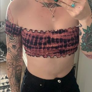 PINK off the shoulder swimsuit top